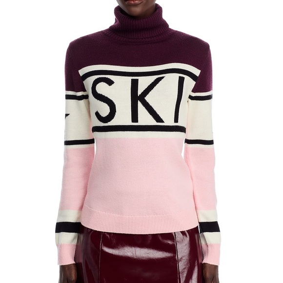 NWT Perfect moment schild ski sweater in pink/burgundy - Picture 6 of 14